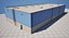 Blue Warehouse Building 66 PBR Low Poly