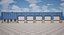 Blue Warehouse Building 66 PBR Low Poly