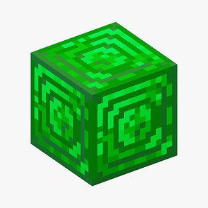 3D Minecraft Emerald Block