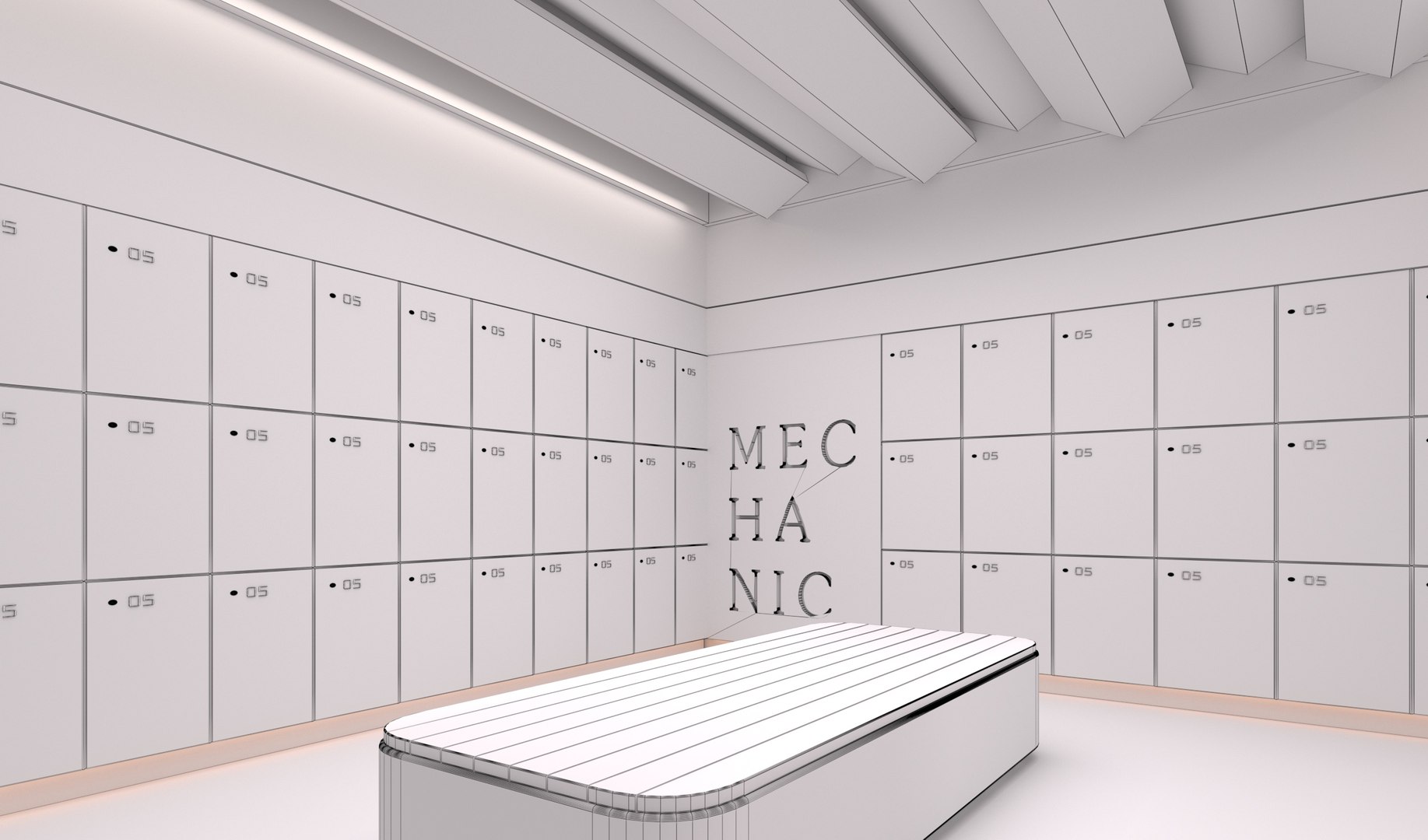 Locker Room Model - TurboSquid 2390942