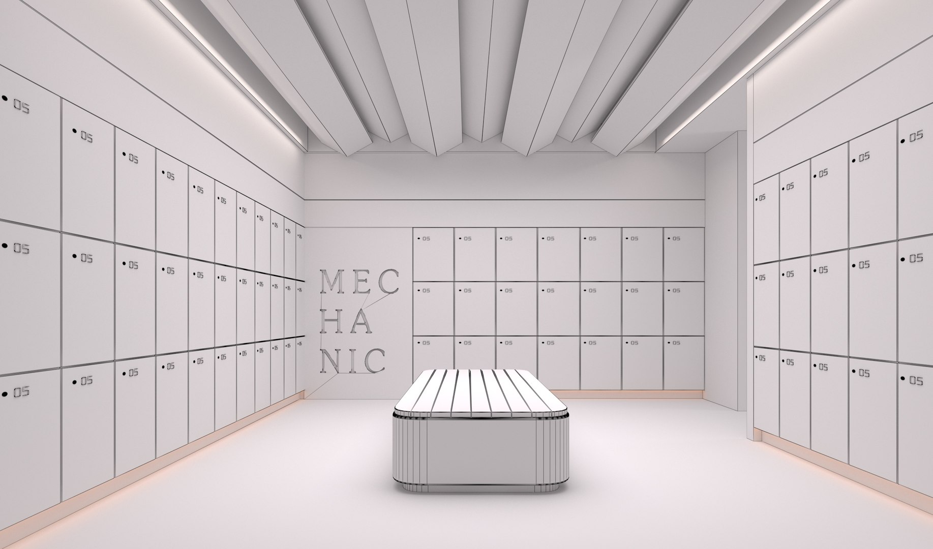 Locker Room Model - TurboSquid 2390942
