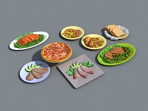 3ds max food pizza sushi