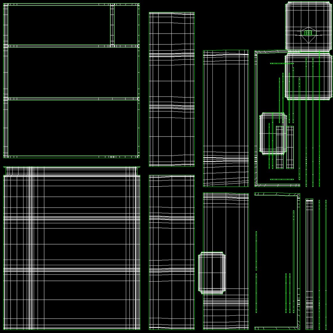 Industrial Electrical Panel 3 3d 3ds