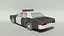 Low Poly Cartoon Dodge Monaco Police Car