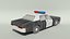 Low Poly Cartoon Dodge Monaco Police Car