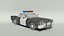 Low Poly Cartoon Dodge Monaco Police Car