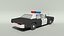 Low Poly Cartoon Dodge Monaco Police Car