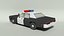 Low Poly Cartoon Dodge Monaco Police Car