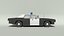 Low Poly Cartoon Dodge Monaco Police Car