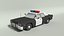 Low Poly Cartoon Dodge Monaco Police Car