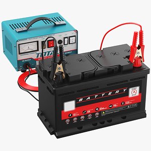 Detailed Battery With Charger