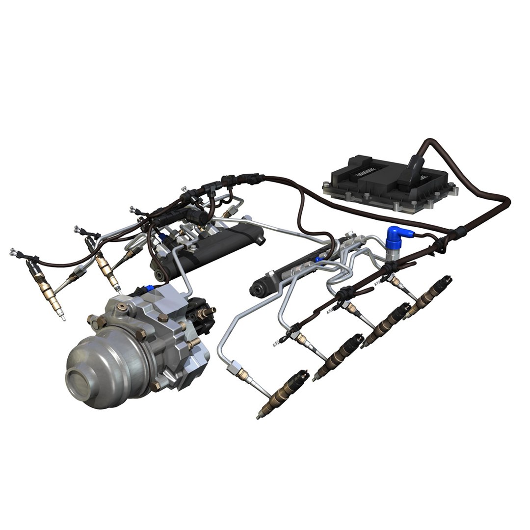 Injection V8 Engine 8 3d Model