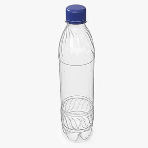 Plastic Water Bottle Packaging with Screw Cap 3D