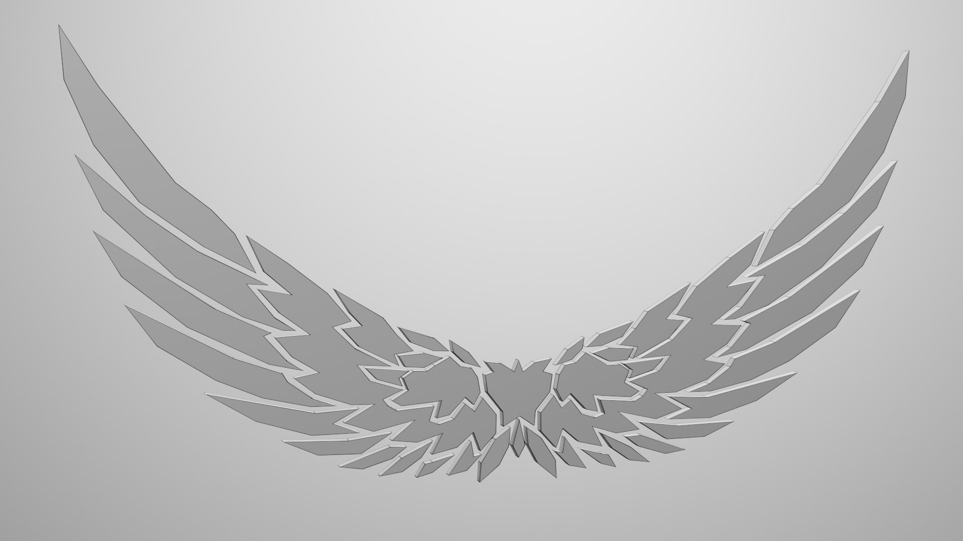 3D Wings Blue - TurboSquid 2285283