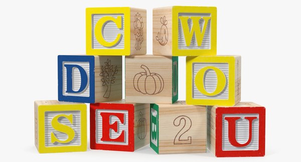 Kids Letter Blocks - ABC Letters 3D model