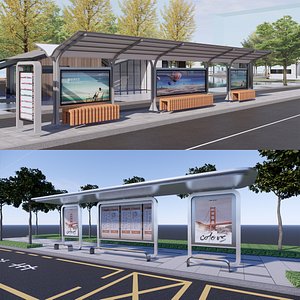 Bus Stop Collections -B2 3D model