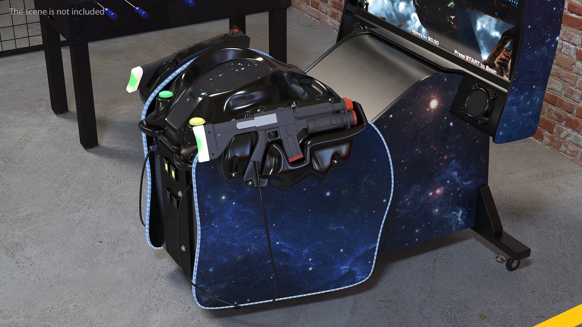 Cosmic Arcade Game Machine On State Rigged 3D Model - TurboSquid 2112862