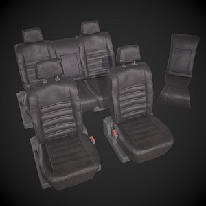 Modular Car Seats Set 3D model