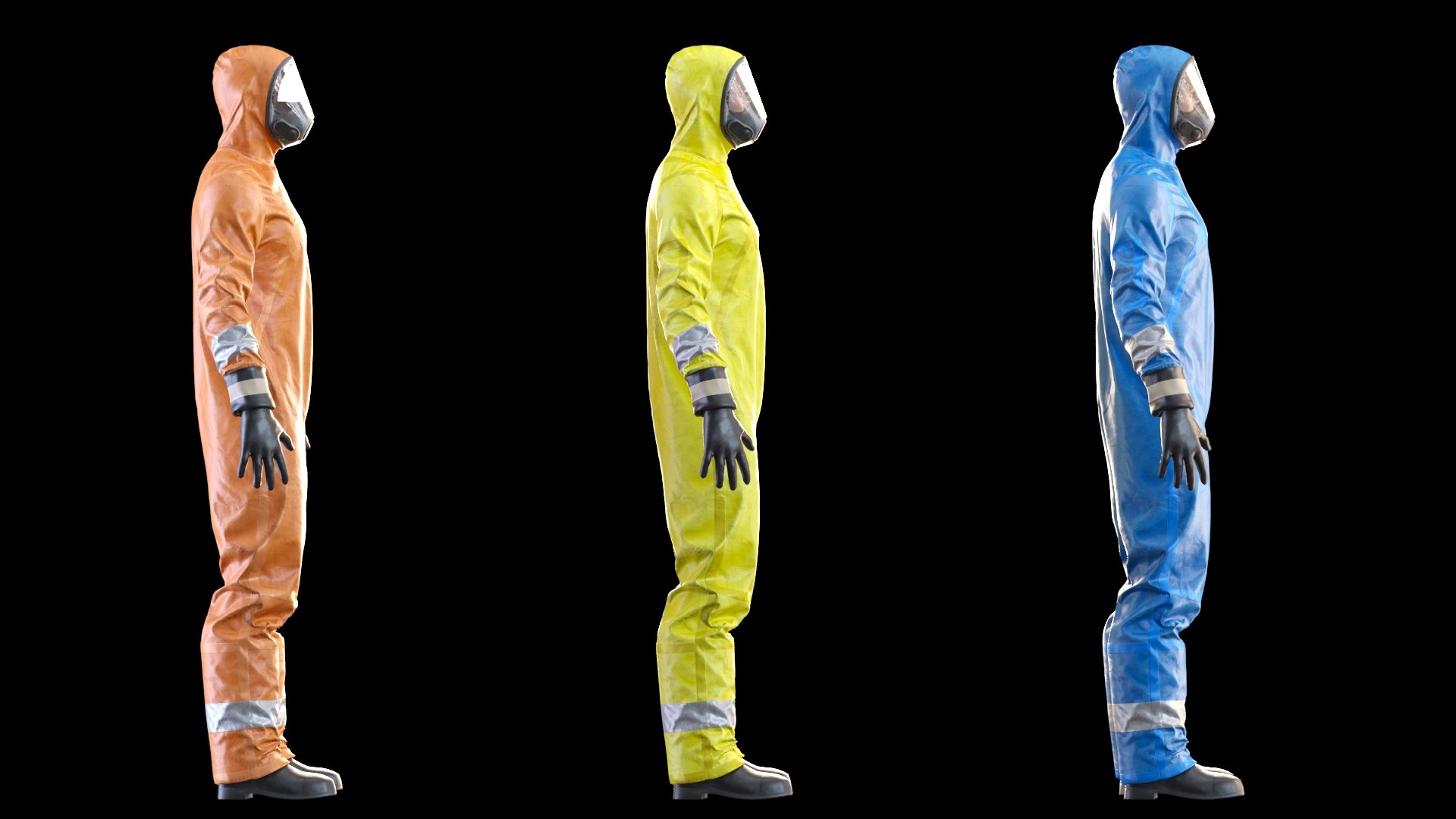 Hazmat worker 3 3D model - TurboSquid 2170399