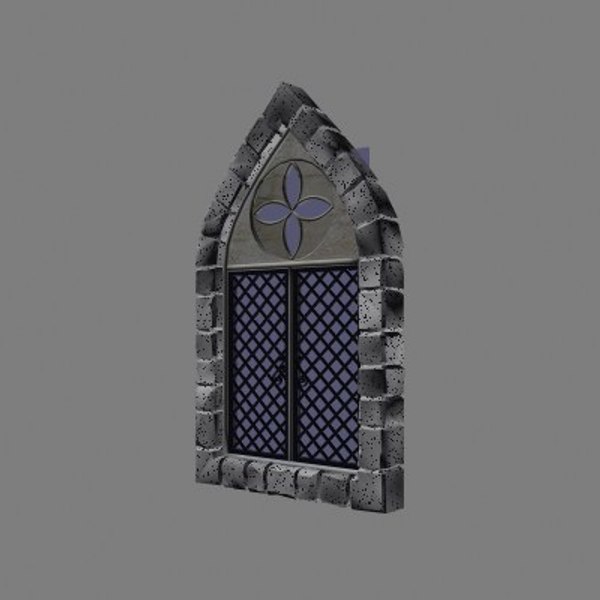 stone gothic window 3d model