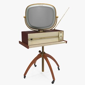 Vintage Antique 50s TV with Stand