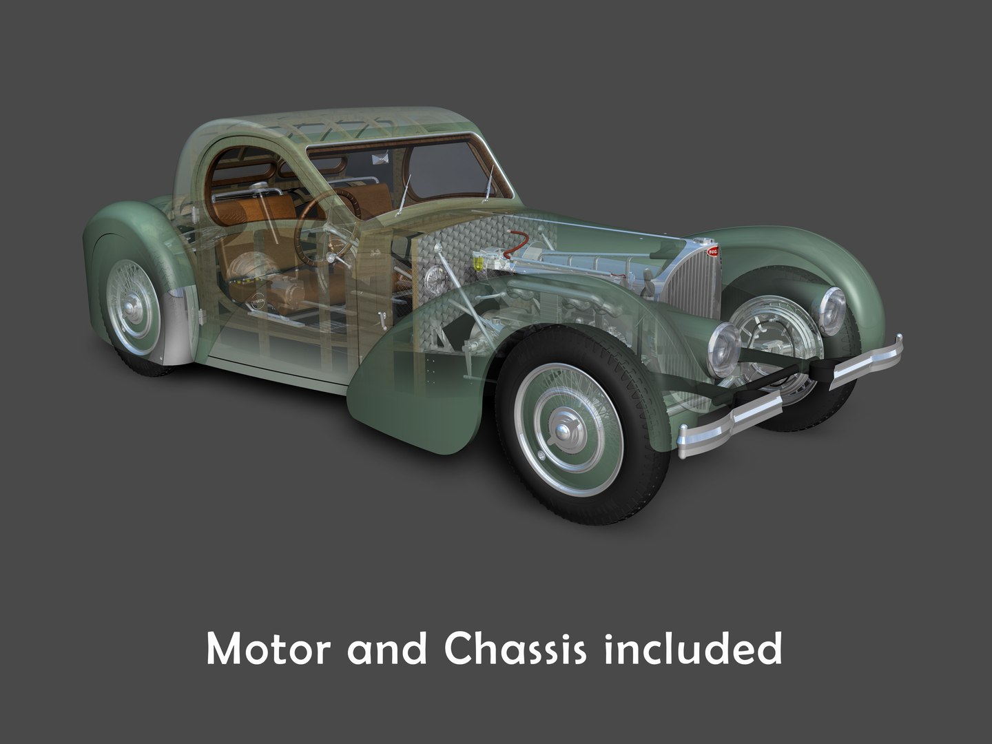 Bugatti T57SC Atalante Cabriolet Gangloff 1937 – Miniature Chromes 1/43, Bordeaux
