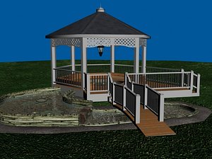 gazebo garden 3d model
