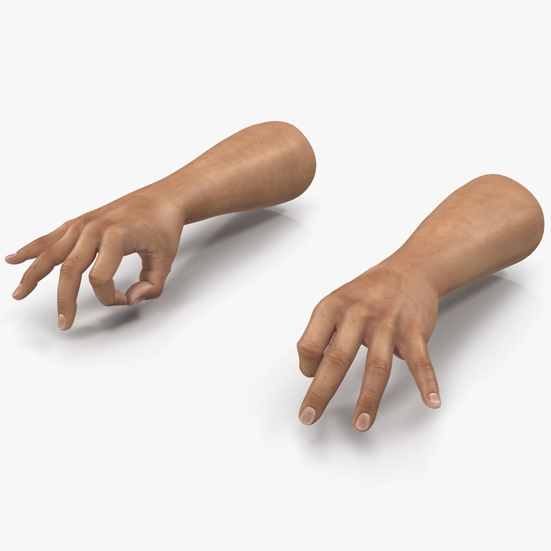 Man Hands Pose 5 3D model preview