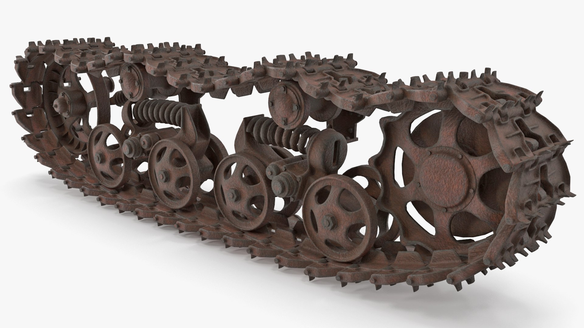 Old Caterpillar Track 3D model preview