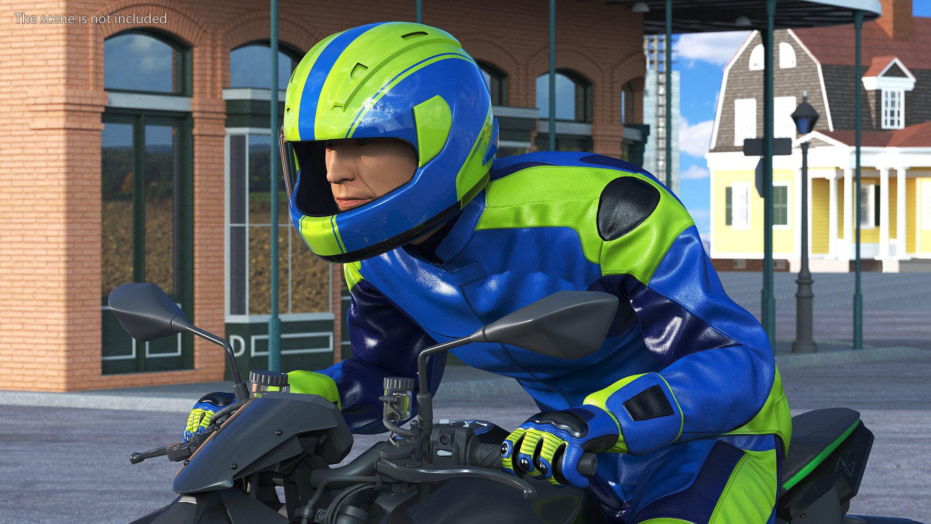3D Motorcycle Racer With Sport Motorbike Model - TurboSquid 2160943