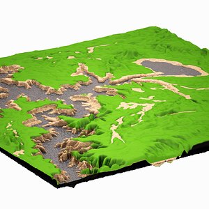 3d mountain highpoly model