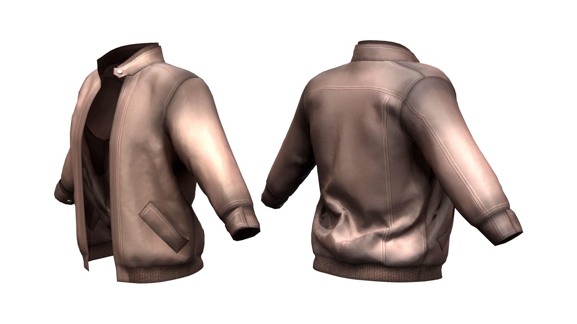 Male Leather Jacket V1 Model - TurboSquid 1812606