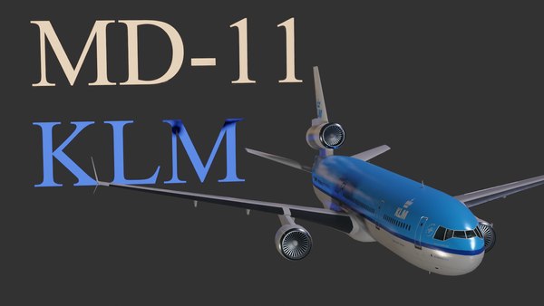 MD11 KLM The last tri-jet engine airplane3Dモデル - TurboSquid 2030561