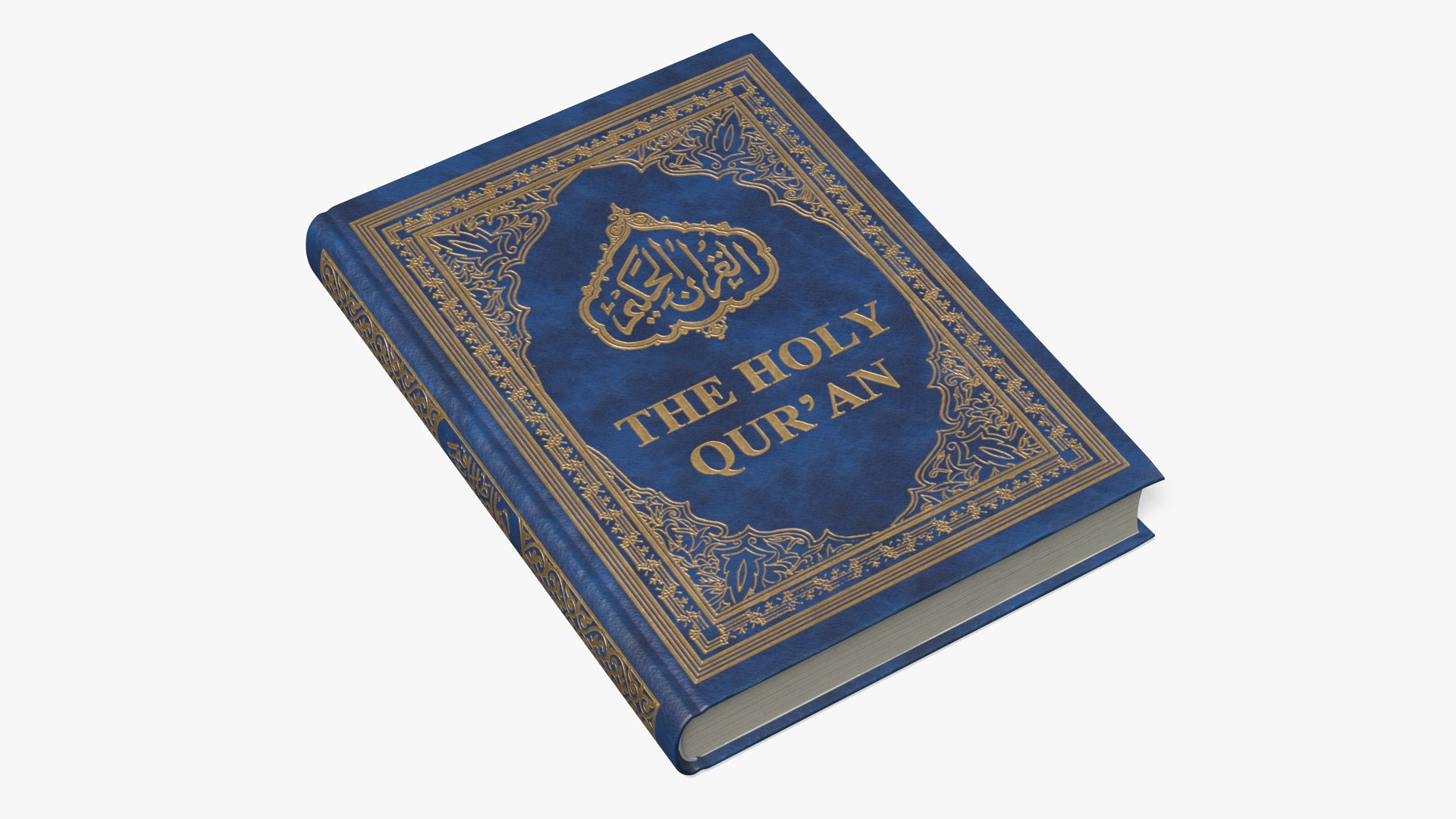 Holy Quran Blue Closed 3D model preview