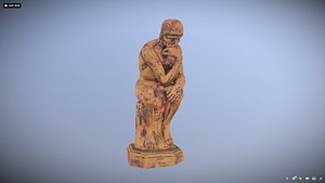 thinker statue 3D model