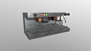 Low Poly Espresso Machine 3D model