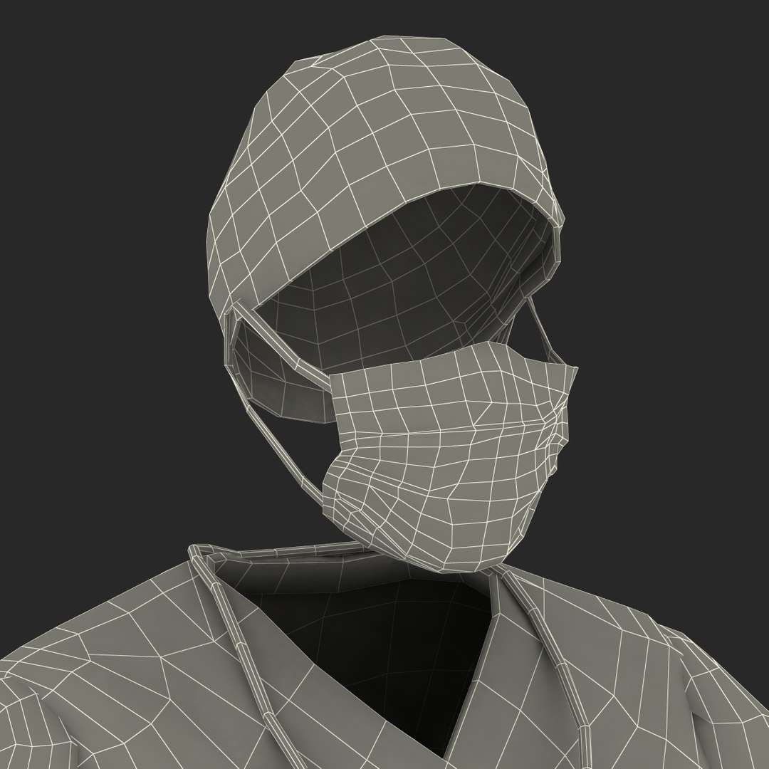 3d surgeon dress 14 blood model