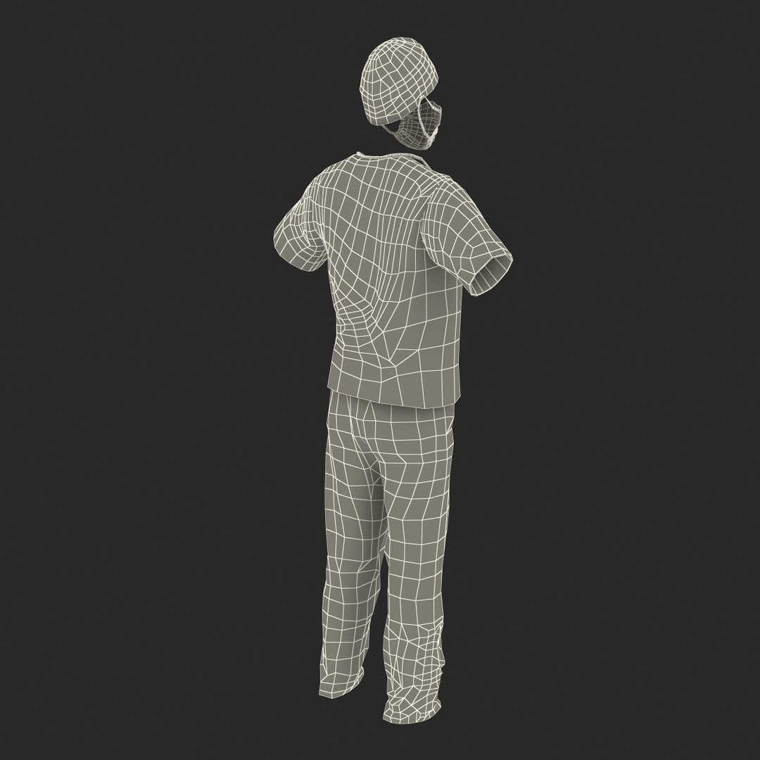 3d surgeon dress 14 blood model