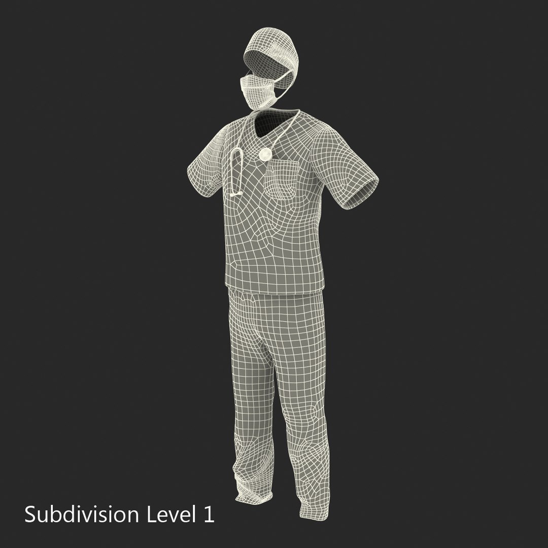 3d surgeon dress 14 blood model