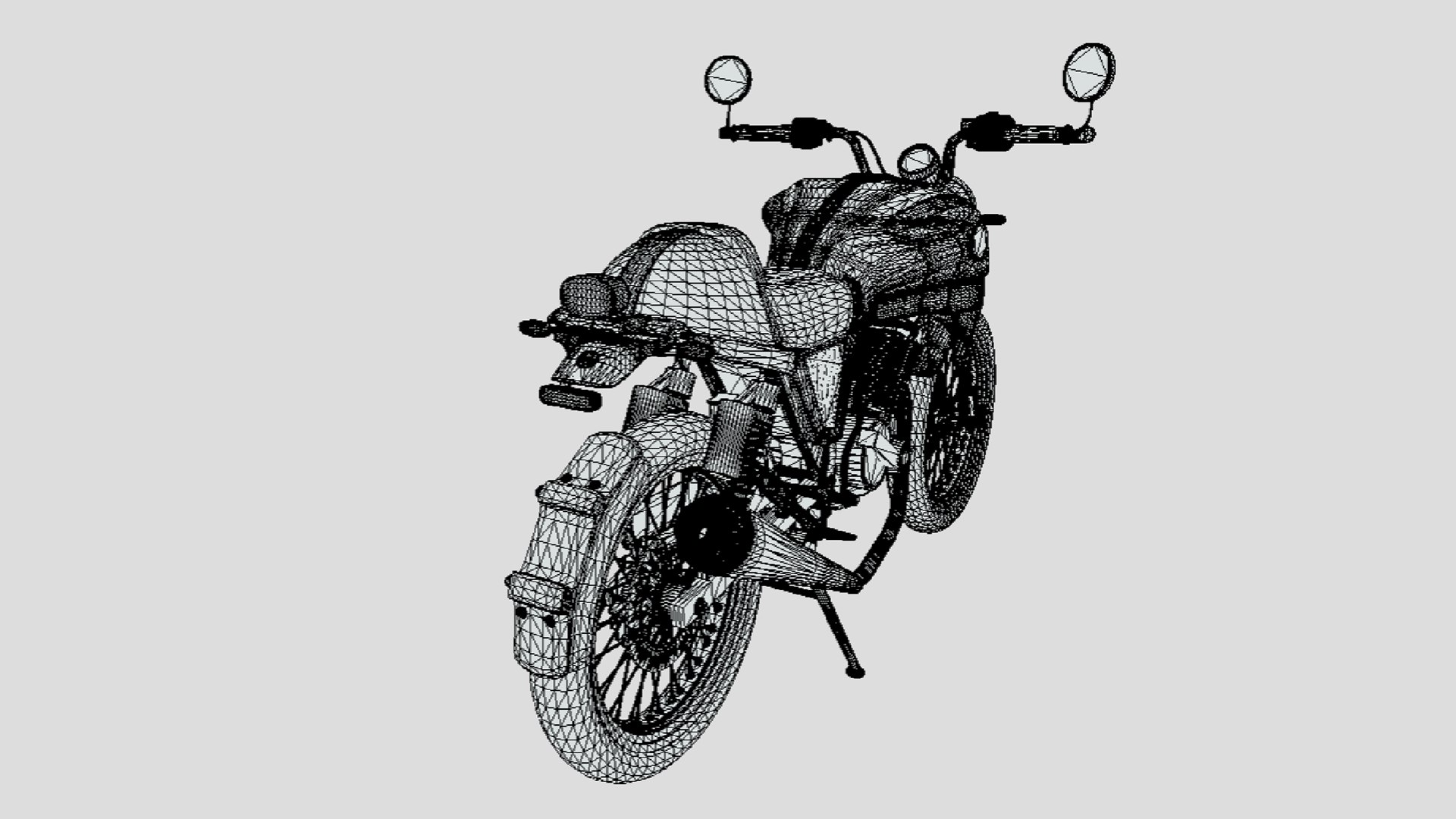 Black motorcycle 3D model - TurboSquid 2087560