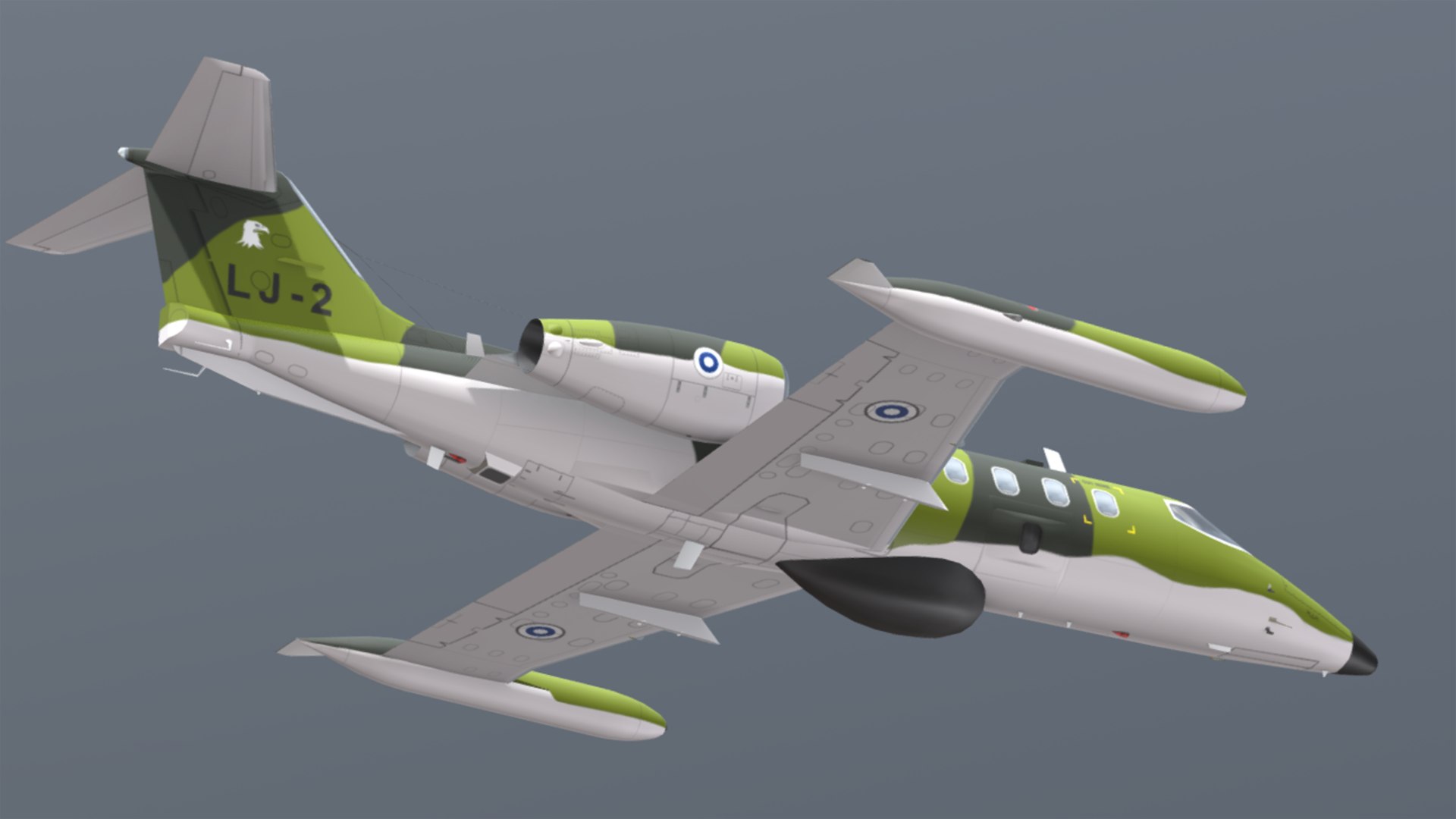 3D Learjet 35AS LJ-2 https://p.turbosquid.com/ts-thumb/dq/GnwORF/CI/7/png/1713708840/1920x1080/fit_q87/47ba1d91c3725bb8f275ff8330d8345b95ca112d/7.jpg