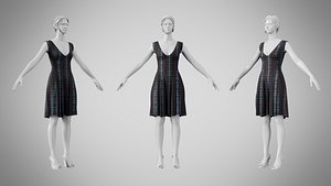 Dress 21 Abstract Sound Wave 3D model