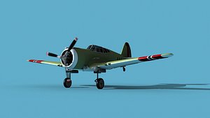 3D Curtiss H-75C Mohawk V16 Norway model