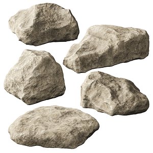 Low Poly Rocks Set 06 model