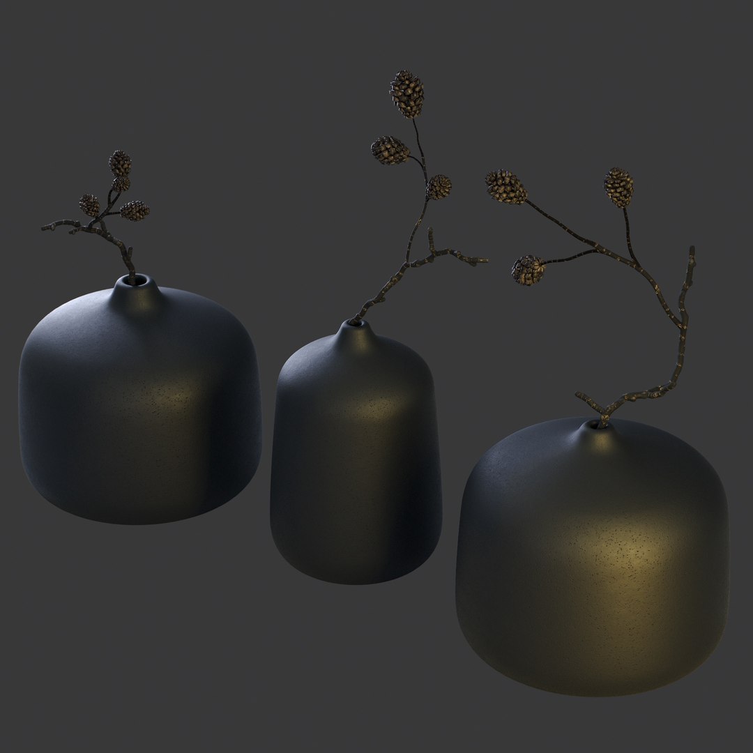 Decor Set 9 Vases 3D Model - TurboSquid 2054902