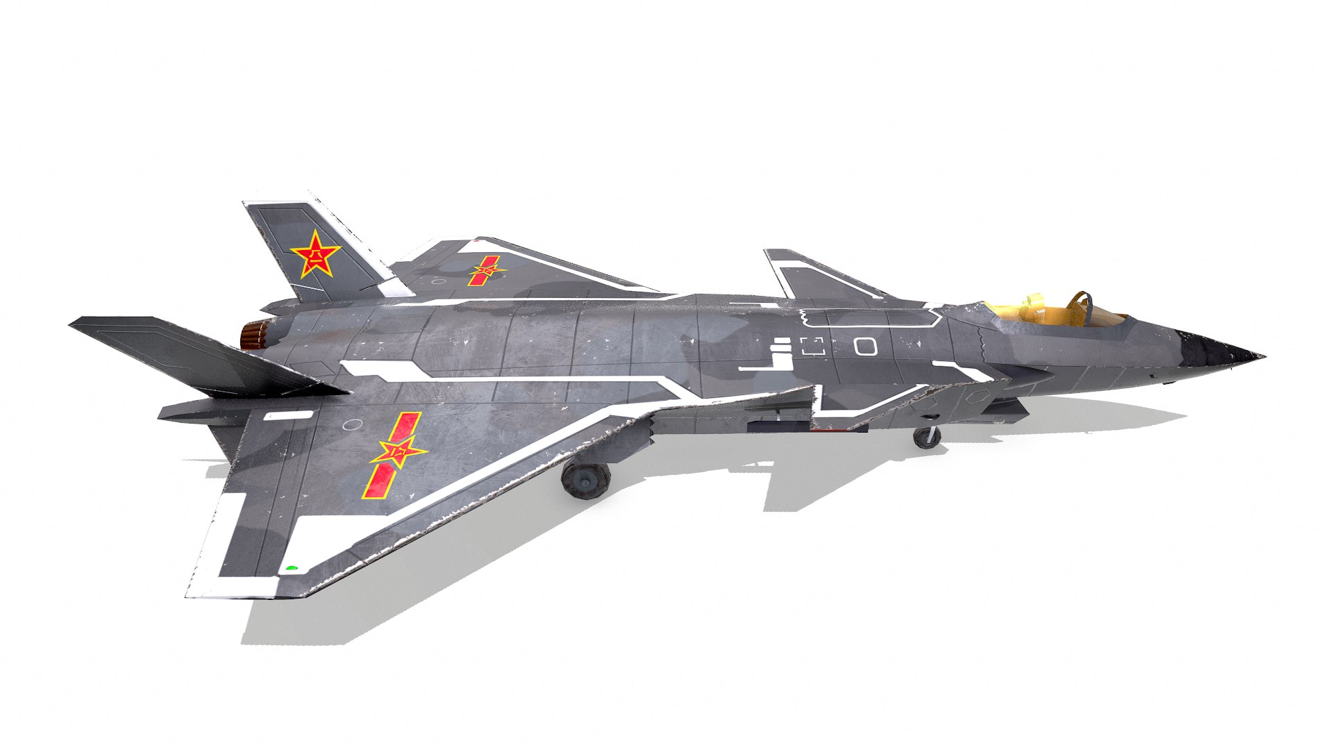 Chengdu J-20 Low-poly PBR model https://p.turbosquid.com/ts-thumb/dq/OEoCH0/D6/screenshot012/png/1637121644/1920x1080/fit_q87/9d9a9b7eea5a97ee33c0092dc5a82dd6306e9d1c/screenshot012.jpg
