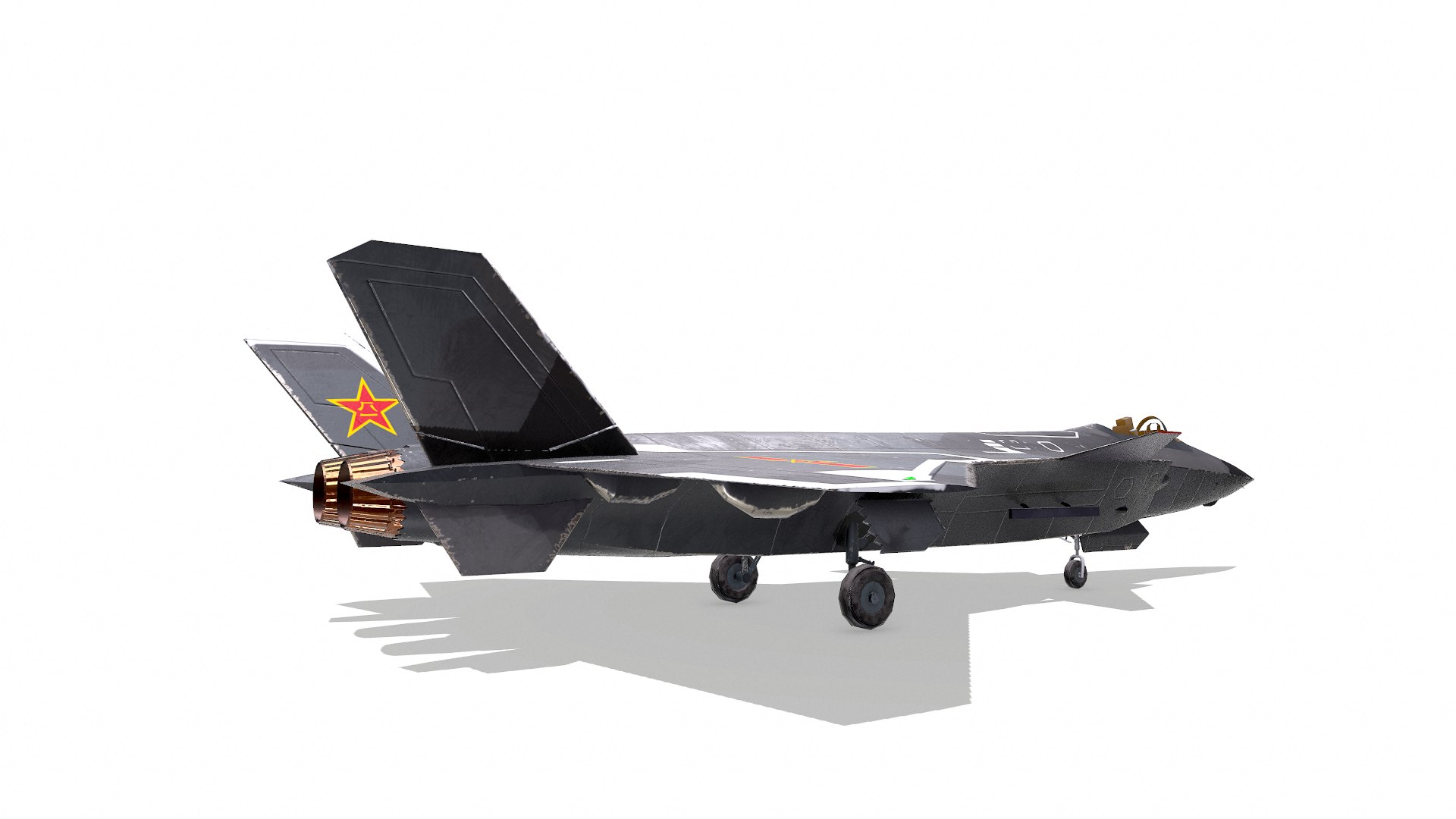 Chengdu J-20 Low-poly PBR model https://p.turbosquid.com/ts-thumb/dq/OEoCH0/Xj/screenshot010/png/1637121594/1920x1080/fit_q87/c98f128925a5246b4966507649c3863c01556da4/screenshot010.jpg