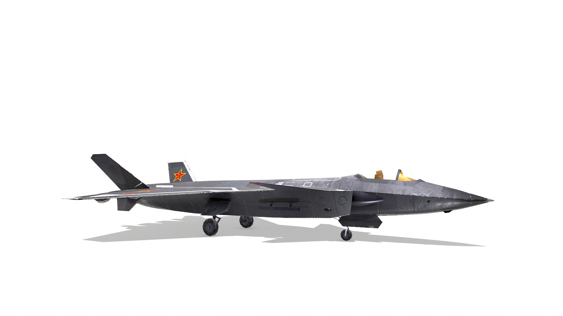 Chengdu J-20 Low-poly PBR model https://p.turbosquid.com/ts-thumb/dq/OEoCH0/c4/screenshot014/png/1637121708/1920x1080/fit_q87/65d5bfcdac302da834b4581c186a2b87af86fcc5/screenshot014.jpg