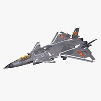 Chengdu J-20 Low-poly PBR