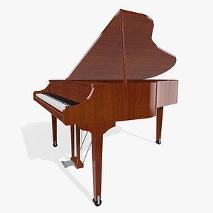 grand piano wood 3d model
